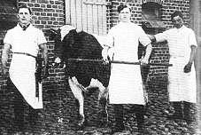 Bei Fleischermeister Beuth in Wartenburg, (Luisenstr. ca. 1935)